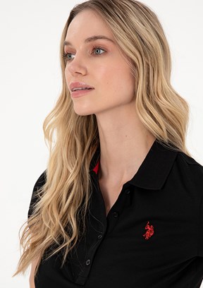 US POLO ASSN Siyah Kadın Basic T-Shirt