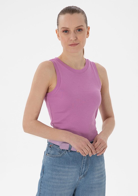 US POLO ASSN Pembe Kadın Basic T-Shirt