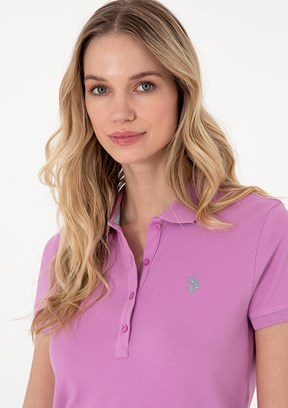 US POLO ASSN Kadın Pembe Basic T-Shirt