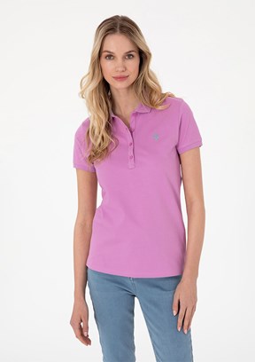US POLO ASSN Pembe Kadın Basic T-Shirt