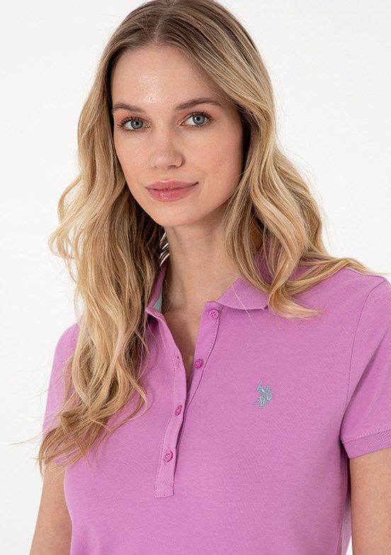 US POLO ASSN Pembe Kadın Basic T-Shirt