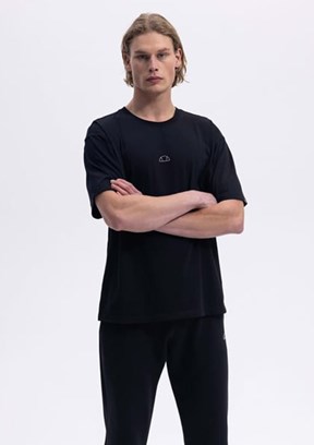 ELLESSE Siyah Erkek Baskılı T-shirt