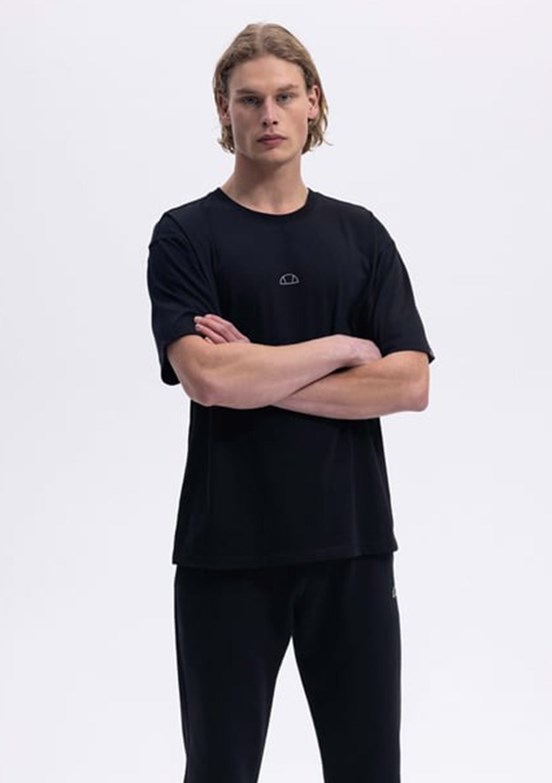 ELLESSE Siyah Erkek Baskılı T-shirt