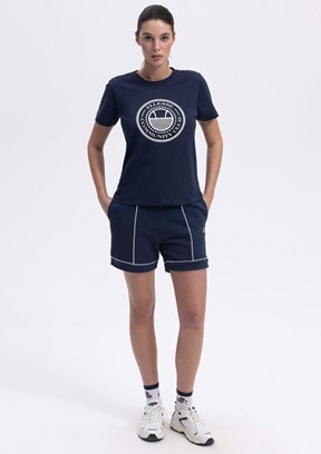 ELLESSE Lacivert Kadın Baskılı T-shirt