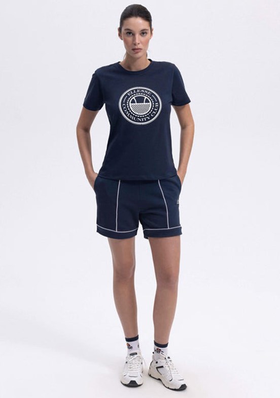 ELLESSE Lacivert Kadın Baskılı T-shirt