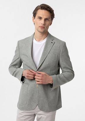 SÜVARİ Yeşil Erkek Slim Ceket