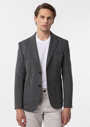 SÜVARİ Siyah Erkek Slim Ceket