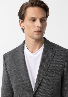 SÜVARİ Siyah Erkek Slim Ceket