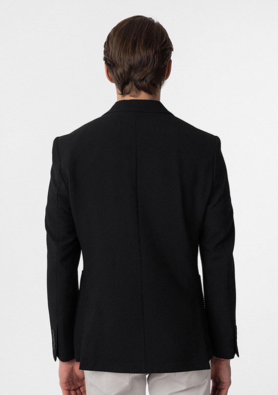 SÜVARİ Siyah Erkek Slim Ceket
