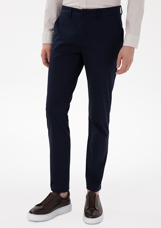 PİERRE CARDİN Lacivert Erkek Slim Pantolon