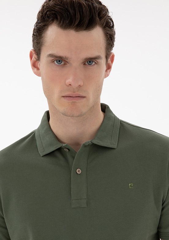 PİERRE CARDİN Yeşil Erkek Basic T-Shirt