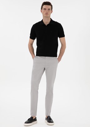 PİERRE CARDİN Gri Erkek Slim Pantolon