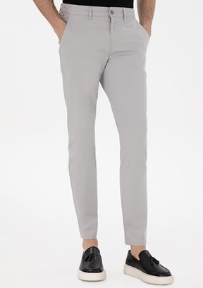 PİERRE CARDİN Gri Erkek Slim Pantolon