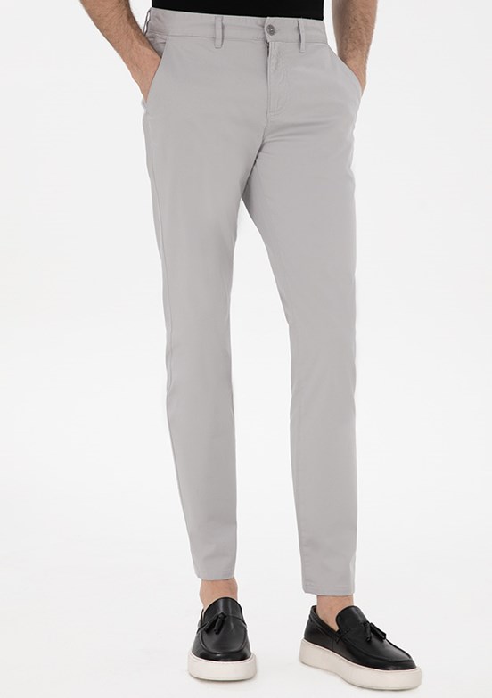 PİERRE CARDİN Gri Erkek Slim Pantolon