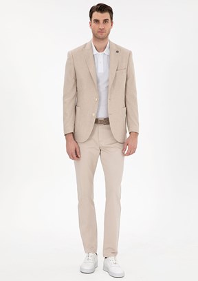 PİERRE CARDİN Bej Erkek Slim Pantolon