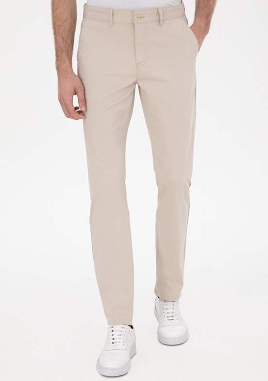 PİERRE CARDİN Bej Erkek Slim Pantolon