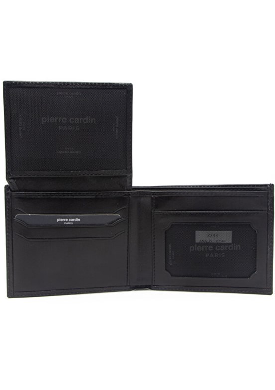 PİERRE CARDİN - PC-2243 Erkek Siyah Deri Cüzdan
