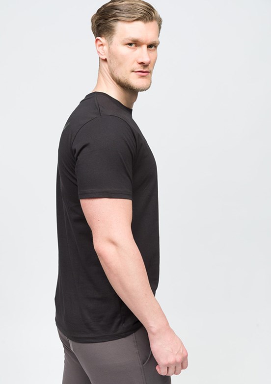 JOHNNY JOE Siyah Erkek Bisiklet Yaka T-shirt