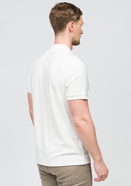 JOHNNY JOE Ekru Erkek Polo Yaka T-shirt