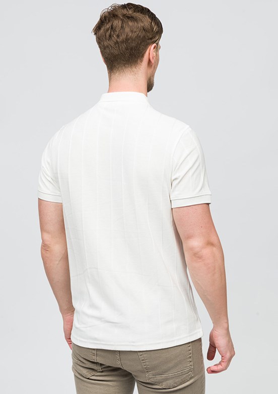 JOHNNY JOE Ekru Erkek Polo Yaka T-shirt