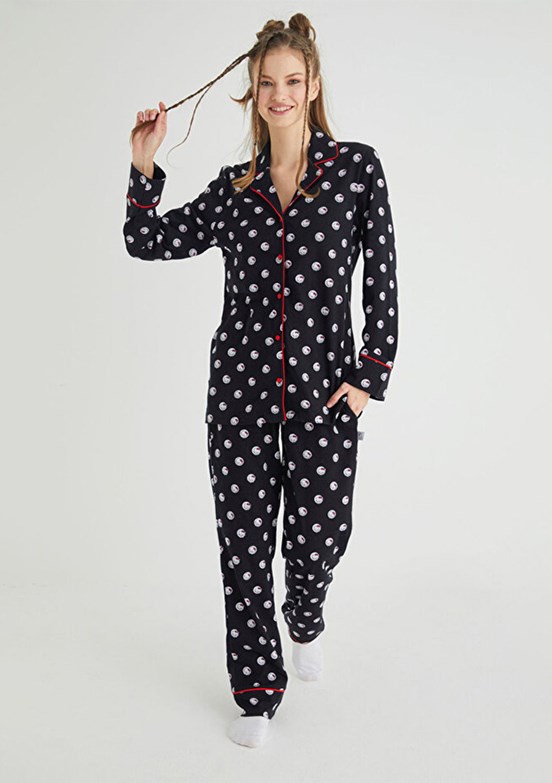 HELLO KİTTY Siyah Kız Çocuk Pijama Takımı