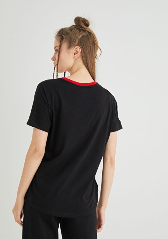 HELLO KİTTY Siyah Kadın Baskılı T-Shirt