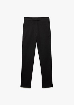 KOTON Siyah Kadın Yüksek Bel Slim Fit Cigarette Pantolon