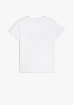 KOTON Beyaz Erkek Çocuk Baskılı T-Shirt