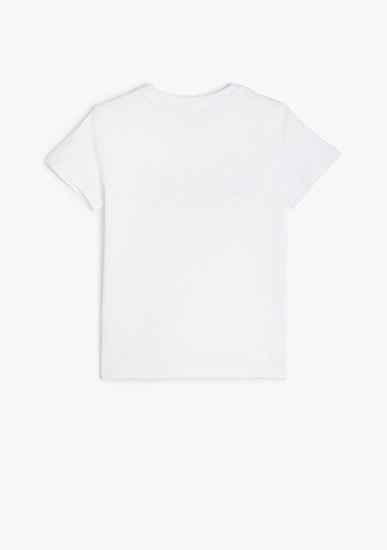 KOTON Beyaz Erkek Çocuk Baskılı T-Shirt