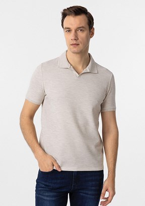 SÜVARİ Bej Erkek Polo Yaka T-Shirt