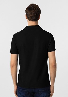 SÜVARİ Siyah Erkek Polo Yaka T-Shirt