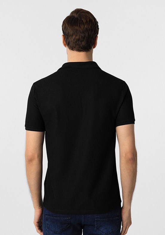 SÜVARİ Siyah Erkek Polo Yaka T-Shirt