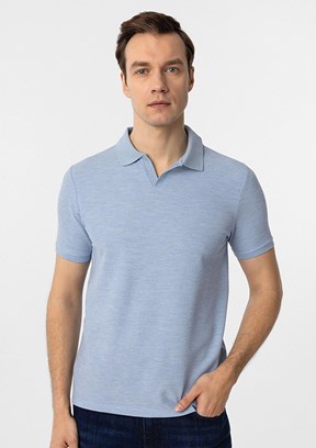 SÜVARİ Mavi Erkek Polo Yaka T-Shirt