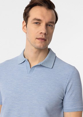 SÜVARİ Mavi Erkek Polo Yaka T-Shirt