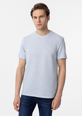 SÜVARİ Mavi Erkek O Yaka T-Shirt