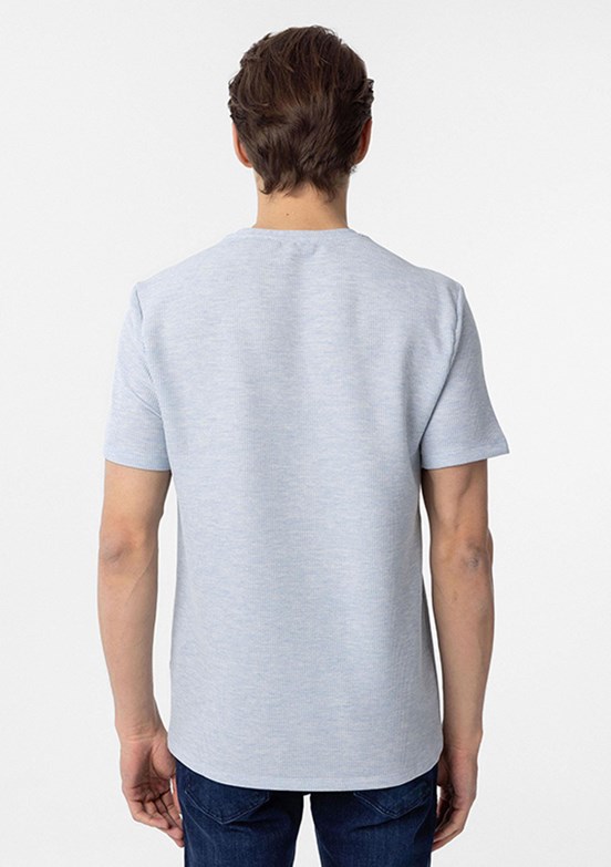 SÜVARİ Mavi Erkek O Yaka T-Shirt