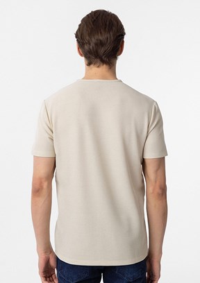 SÜVARİ Bej Erkek O Yaka T-Shirt