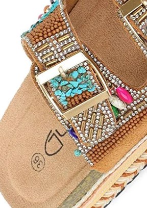 GUJA - 25Y103 Kadın Kahverengi Casual Terlik