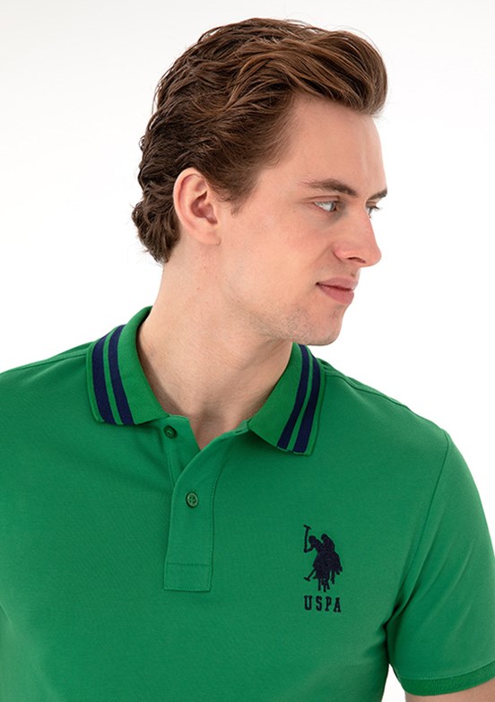 US POLO ASSN Yeşil Erkek Basic T-Shirt