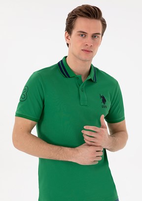 US POLO ASSN Yeşil Erkek Basic T-Shirt