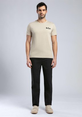 LEE COOPER Siyah New Beach Chino Erkek Dokuma Pantolon