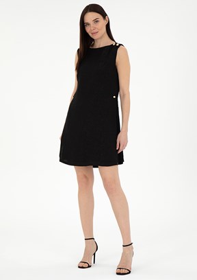 PİERRE CARDİN - Kadın Siyah Culotte Elbise
