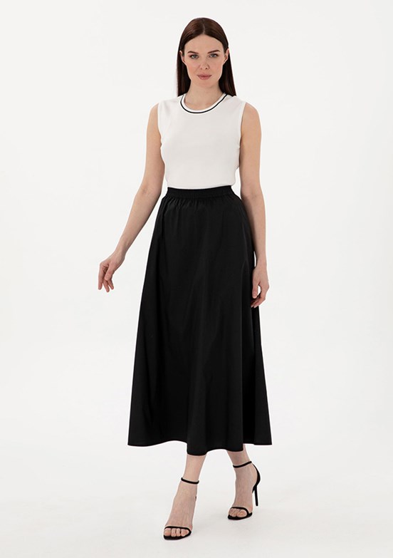 PIERRE CARDIN Siyah Kadın Oversize Etek