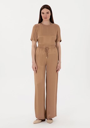 PIERRE CARDIN Kahverengi Kadın Rahat Kesim Pantolon