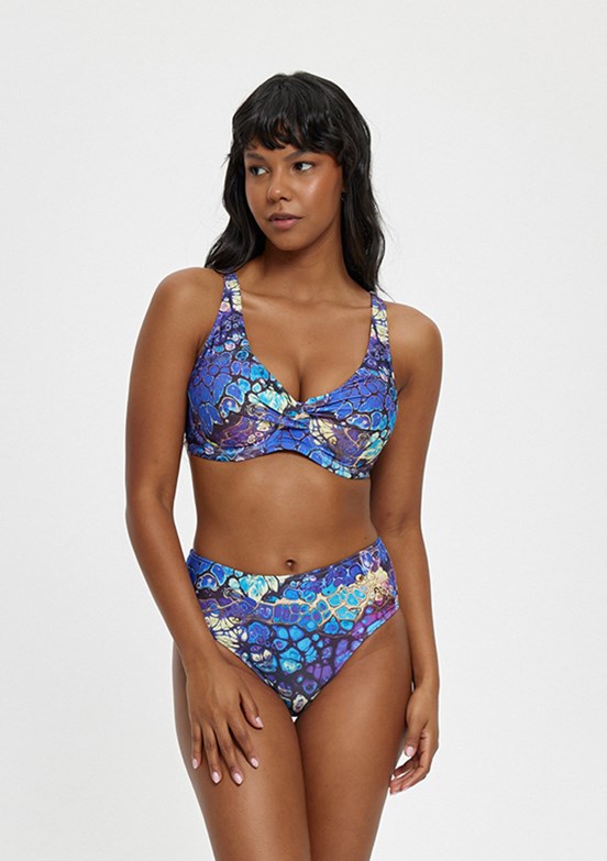 LOUREN Mor Kadın Telli Toparlayıcı Bikini Takımı