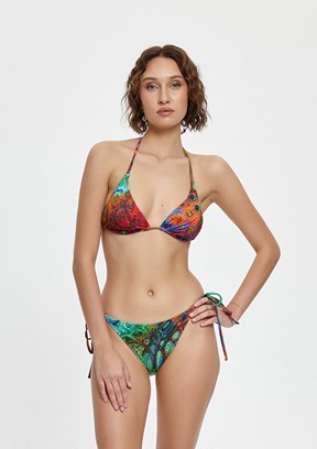 LOUREN Kırmızı Kadın Üçgen Detaylı Bikini Takımı