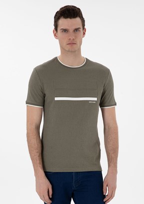 PİERRE CARDİN Yeşil Erkek Slim T-Shirt