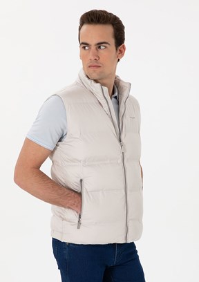 PİERRE CARDİN Beyaz Erkek Basic Mont