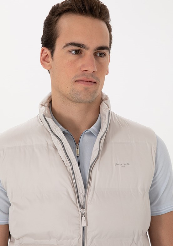 PİERRE CARDİN Beyaz Erkek Basic Mont