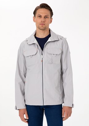 PİERRE CARDİN Gri Erkek Basic Mont